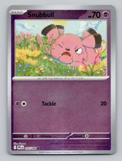 Reverse Holo Snubbull 037/094 Common Phantasmal Flames Pokemon - Image 1