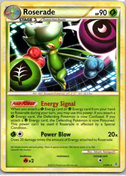 Pokemon TCG Roserade 23/95 Unleashed Cosmos Holo LP - Image 1