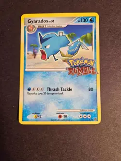 Gyarados 2009 Pokemon Rumble 6/16 Lvl 55 HP 130 Thrash Tackle 80 Dmg - Image 1