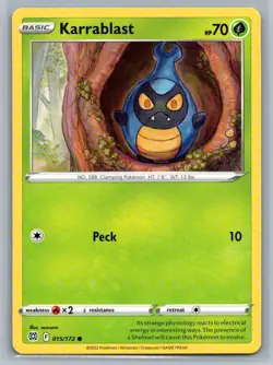 Karrablast 15/172 Brilliant Stars Common Pokemon TCG 2022 - Image 1