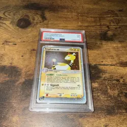 2003 POKEMON EX DRAGON AMPHAROS EX-HOLO #89/97 - PSA 7 NM! NICE SWIRL! - Image 1