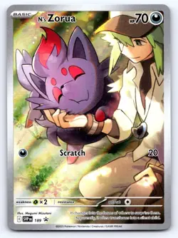 N's Zorua 189 Holo Promo Scarlet & Violet Promo Pokemon Near Mint - Image 1