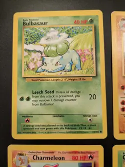 Lot of 6 Base Set (1999) Pokemon - 50% MV - Bulbasaur, Dugtrio, Dratini, etc - Image 3