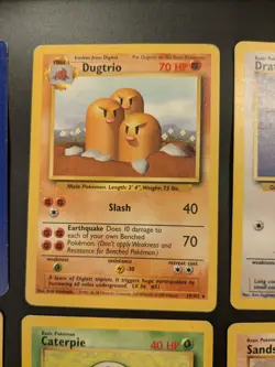 Lot of 6 Base Set (1999) Pokemon - 50% MV - Bulbasaur, Dugtrio, Dratini, etc - Image 5
