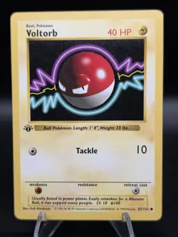 The Pokemon Company Voltorb Base Set Shadowless 1st Ed 067/102 40 HP 1999 Engli… - Image 1