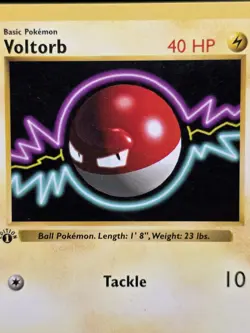 The Pokemon Company Voltorb Base Set Shadowless 1st Ed 067/102 40 HP 1999 Engli… - Image 3