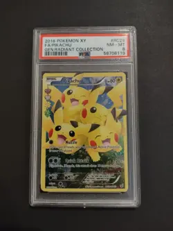 2016 POKEMON XY GENERATIONS RADIANT COLLECTION #RC29 FULL ART/PIKACHU PSA 8 - Image 1