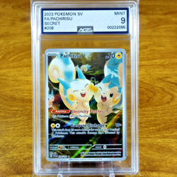 Pokemon Scarlet & Violet Base Pachirisu 208/198 AGS Mint 9 Holo Secret Rare 2023 - Image 1