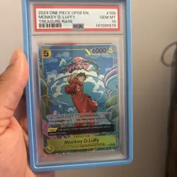 2024 ONE PIECE OP08-TWO LEGENDS TREASURE RARE #109 MONKEY D. LUFFY PSA 10 - Image 1