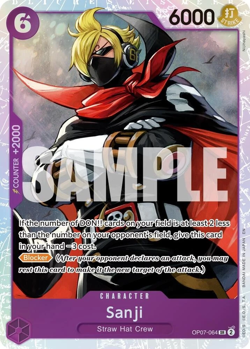 One Piece TCG Sanji OP07-064 SR – PRB Vol.2 Reprint – EN – NM - Image 1