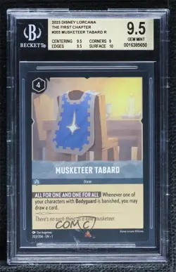 2023 Disney Lorcana - The First Chapter 1 Musketeer Tabard #203 BGS 9.5 GEM MINT - Image 1