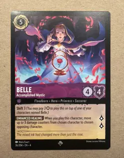 Belle - Accomplished Mystic Super Rare Ursula's Return 36/204 Disney Lorcana - Image 1