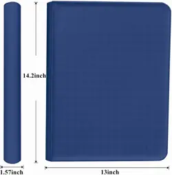 12 Pocket 720 Pockets Trading Card Binder, Ringless Side Loading Card Holder Alb - Image 2
