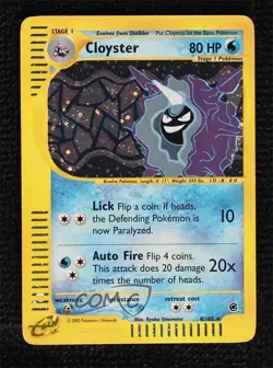 Cloyster Holo Pokemon e-Card Series Expedition #8 2002 - Image 1