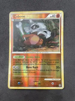 CUBONE Triumphant Series POKEMON Reverse Holo 2010 Trading Card 60/103 - Image 1