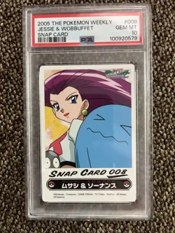 Pokemon Weekly Snap Card Jessie & Wobuffett 008 NM - Image 2