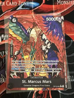 One Piece CCG St. Marcus Mars Alternate Art OP13-091 Carrying On His Will (Foil) - Image 1