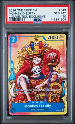 2024 ONE PIECE PROMOS CONVENTION EXCLUSIVE #043 MONKEY D. LUFFY PSA 10 - Image 1