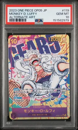 2023 ONE PIECE JPN AWAKENING OF THE NEW ERA ALT ART #119 MONKEY D. LUFFY PSA 10 - Image 1