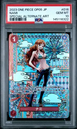 2023 ONE PIECE JPN AWAKENING OF THE NEW ERA SPECIAL ALT ART #016 NAMI PSA 10 - Image 1