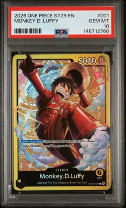 2026 ONE PIECE STARTER DECK ST29-EGGHEAD #001 MONKEY D. LUFFY PSA 10 - Image 1