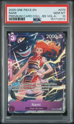 2025 ONE PIECE PREMIUM COLLECTION BEST SELECTION VOL.4 #070 NAMI PSA 10 - Image 1
