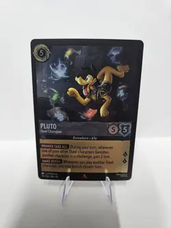 Pluto - Steel Champion 191/204 Disney Lorcana Whispers in the Well RARE - Image 1