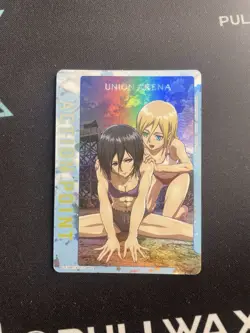 Union Arena Attack On Titan Action Point Foil Card Mikasa(ENG) UE10BT-AOT-1-AP02 - Image 1