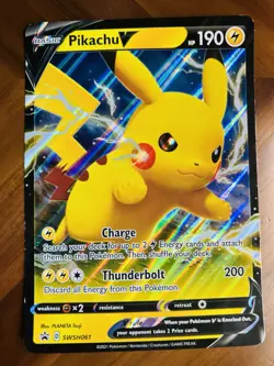 Pikachu V SWSH061 Black Star Promo Jumbo Card Holo - Image 1