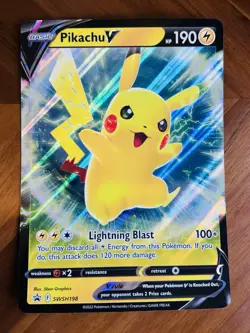 Pikachu V SWSH198 Black Star Promo Jumbo Card Holo - Image 1