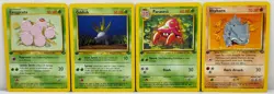 1999 Pokemon TCG 1st Edition Jungle Set Oddish Exeggcute Rhyhorn Paras Card USED - Image 1