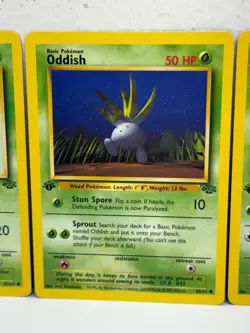 1999 Pokemon TCG 1st Edition Jungle Set Oddish Exeggcute Rhyhorn Paras Card USED - Image 5