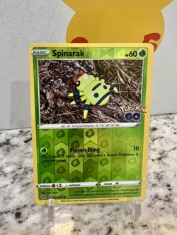 Pokemon Card TCG Pokemon GO DITTO Spinarak 006/078 Reverse Holo Rare Peelable NM - Image 1