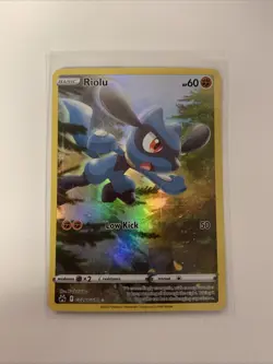 Pokemon TCG Riolu Crown Zenith Galarian Gallery Full Art Holo Card GG26/GG70 - Image 1