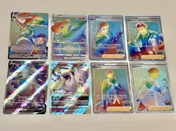 RARE TCG PokemonGo Mewtwo Dragonite Rainbow Trainer VMAX VStar Promo 10 Card Lot - Image 2