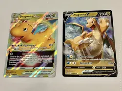 RARE TCG PokemonGo Mewtwo Dragonite Rainbow Trainer VMAX VStar Promo 10 Card Lot - Image 3