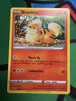Growlithe 4/15 McDonald’s Collection Match Battle Holo 2022 Pokemon TCG Card - Image 1
