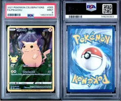 PSA 9 MINT PIKACHU Celebrations #005 FULL ART Pokemon Card 5/25 TCG - Image 3