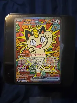 Pokemon Meowth EX Full Art Holo Card 121/088 Basic Cat 170HP 60Atk Perfect Cond. - Image 1