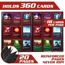 Monster 9 Pocket Trading Card Album -Holofoil Red Binder, Anti-Theft & Anti-D... - Image 2