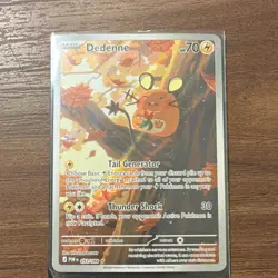 Pokemon TCG Dedenne Holo Rare Lightning Type 70 HP Basic POR Card 093/088 - Image 1