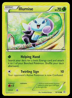 Pokemon Card Primal Clash Illumise 18/160 Common - Image 1