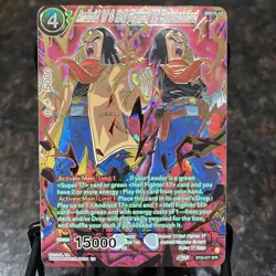 Android 17 & Hell Fighter 17 Synchronized SPR Foil Dragon Ball Super Card | NM - Image 1