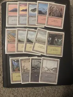 MTG Card Lot / Island x3, Mountain x3, Plains x3, Swamp x3, Forest x2 - Image 1