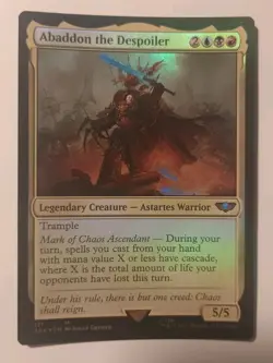 Abaddon the Despoiler Regular Stock - MTG M Warhammer 40K 40,000 Foil 171 Magic - Image 1