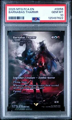 2025 MTG FINAL FANTASY: THROUGH THE AGES #0056 BARNABAS THARMR PSA 10 - Image 1