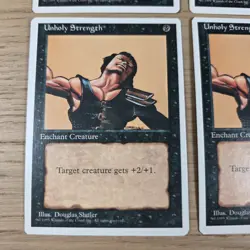 MTG Unholy Strength 4th Edition (BB)/Black/C - Playset - Image 2