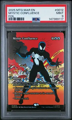 2025 MTG MARVEL'S SPIDER-MAN: SOURCE MAT FOIL #0012 MYSTIC CONFLUENCE PSA 9 - Image 1