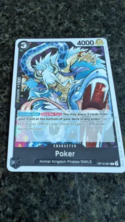 OP12-091 Poker : Common English One Piece TCG Card : OP12: Legacy of the Master - Image 1