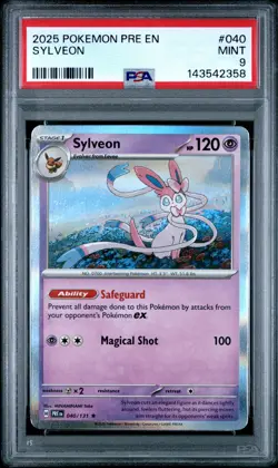 2025 POKEMON PRE EN-PRISMATIC EVOLUTIONS #040 SYLVEON PSA 9 - Image 1